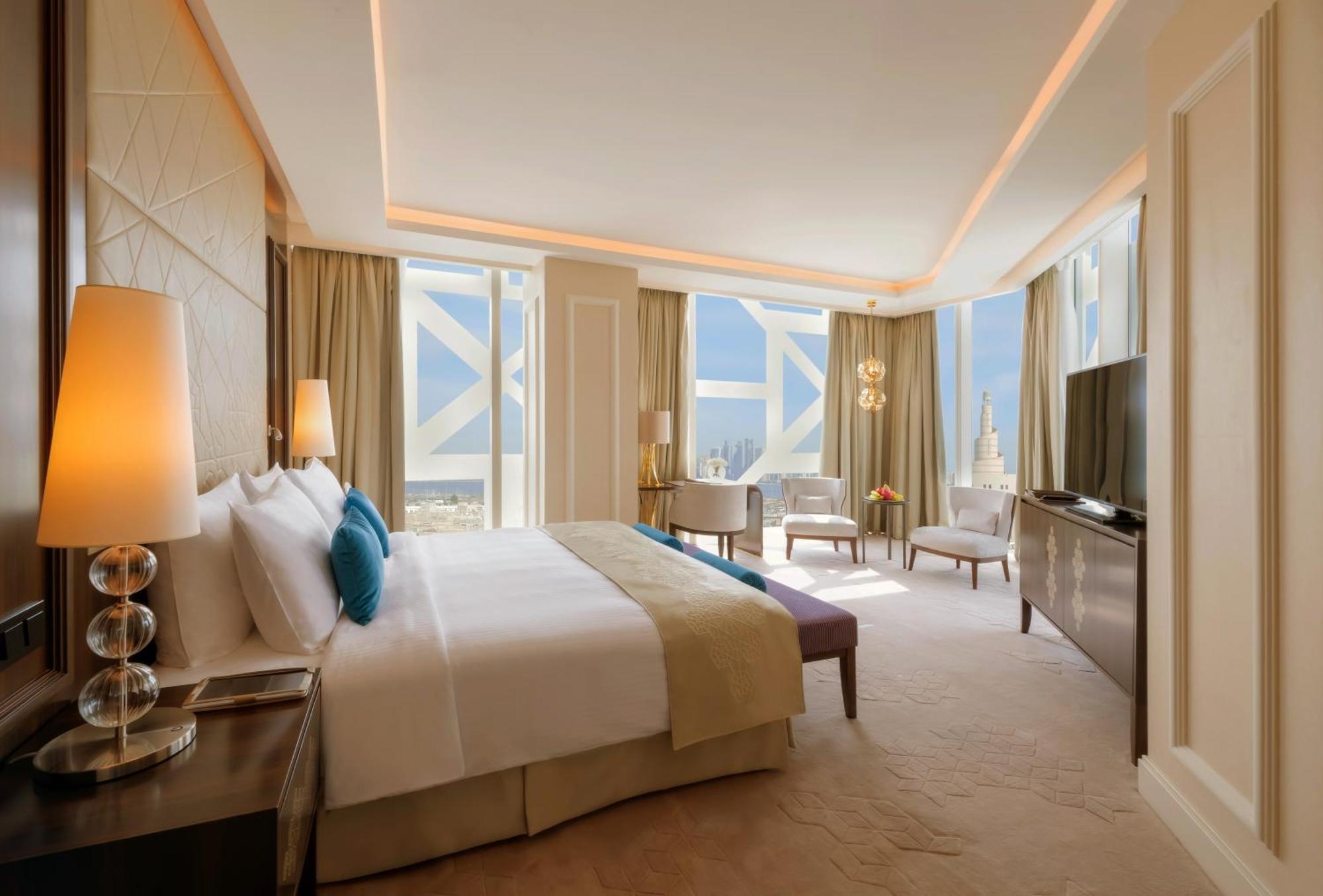 Shaza Doha Hotel Ngoại thất bức ảnh A bedroom at the hotel